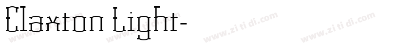 Claxton Light字体转换 Claxton Light字体转换
